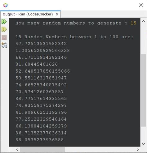 1 to 100 random generator.